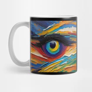 Colorful Eye Painting. Oil painting eye. Artsy colorful eye. Painting Lovers. Colorful Art. Colorful Paintings. Eye Art. Mug